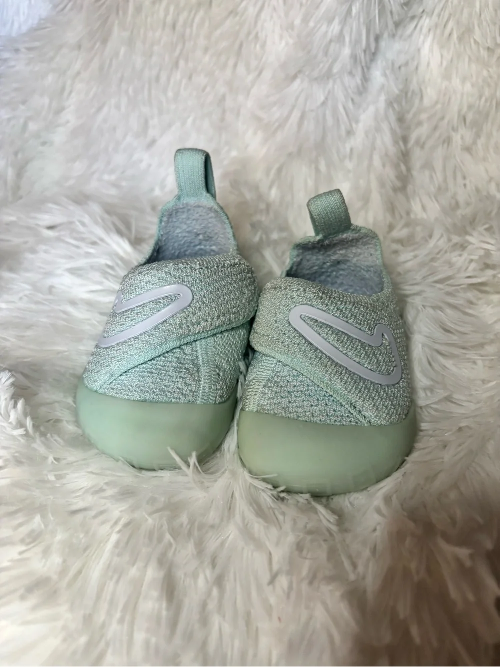 Nike Swoosh 1 Flyknit Glacier Blue Baby Shoes Size 3C